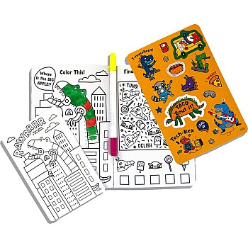 Let's Go! Activity and Coloring Kit, Robo Dinos