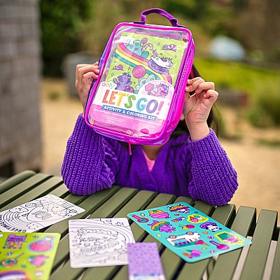 Let's Go! Activity & Coloring Kit - Robo Dinos