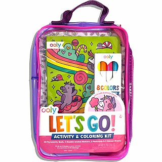 Let's Go! Activity & Coloring Kit - Unicorn Candy Town