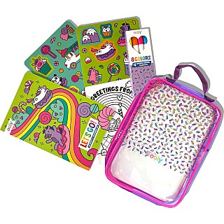 Let's Go! Activity & Coloring Kit - Unicorn Candy Town