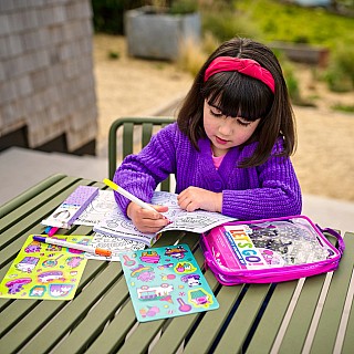 Let's Go! Activity & Coloring Kit - Unicorn Candy Town
