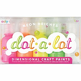 Dot-a-lot Dot Neon Brights Craft Paint  Set Of 5