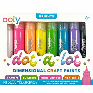 Dot-a-Lot 3D Dimensional Craft Paint - Brights - Set of 8