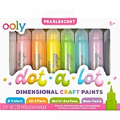 Dot-a-Lot 3D Dimensional Craft Paint - Pearlescent - Set of 8