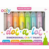 Dot-a-Lot 3D Dimensional Craft Paint - Pearlescent - Set of 8