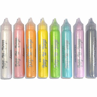 Dot-a-Lot 3D Dimensional Craft Paint - Pearlescent - Set of 8