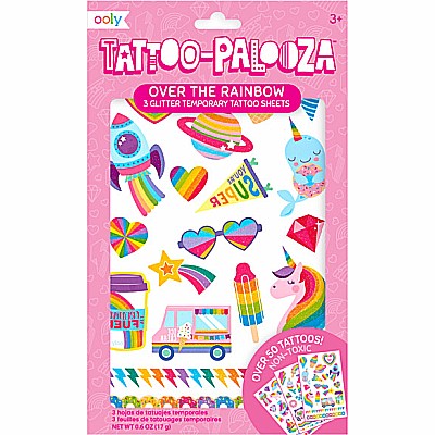 Tattoo-palooza Temporary Tattoos  Over The Rainbow  3 Sheets