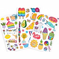 Tattoo-palooza Temporary Tattoos  Cute Doodle World  3 Sheets