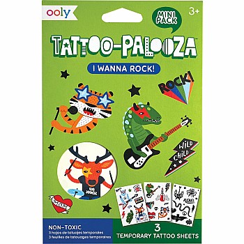 Tattoo-Palooza Mini Temporary Tattoos, I Wanna Rock