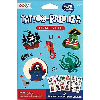 Tattoo-Palooza Mini Temporary Tattoos, Pirate's Life