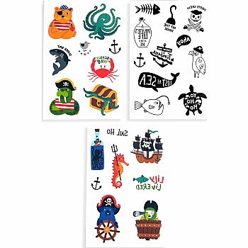 Tattoo-Palooza Mini Temporary Tattoos, Pirate's Life