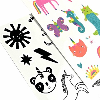 Tattoo-Palooza Mini Temporary Tattoos, Unicorn Party