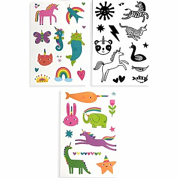 Tattoo-Palooza Mini Temporary Tattoos, Unicorn Party
