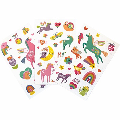 Tattoo-Palooza Glow in the Dark Temporary Tattoos - Magic Moonbeams - 3 Sheets