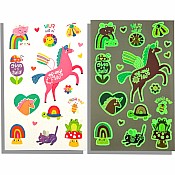 Tattoo-Palooza Glow in the Dark Temporary Tattoos - Magic Moonbeams - 3 Sheets