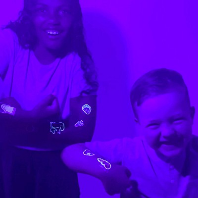 Tattoo-Palooza Glow in the Dark Temporary Tattoos - Magic Moonbeams - 3 Sheets