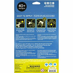 Tattoo-Palooza Glow in the Dark Temporary Tattoos - Bright & Funny - 3 Sheets
