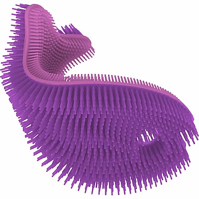 Silicone Fish Bath Scrub (Purple/Lavender)
