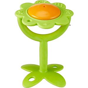 EZ Grip Flower Rattle Teether (Green)