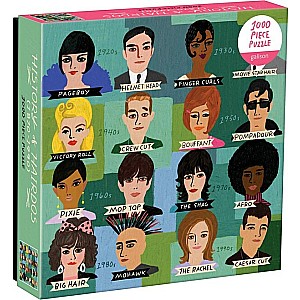 History of Hairdos 1000 Piece Puzzle In a Square Box