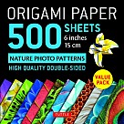 Origami Paper, 500 Sheets, Nature Patterns 