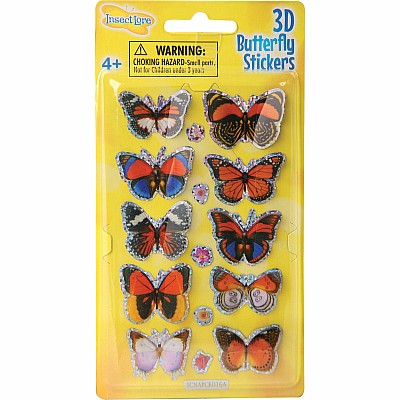 3D Butterfly Stickers (assorted)