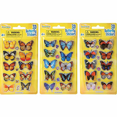 3D Butterfly Stickers (assorted)