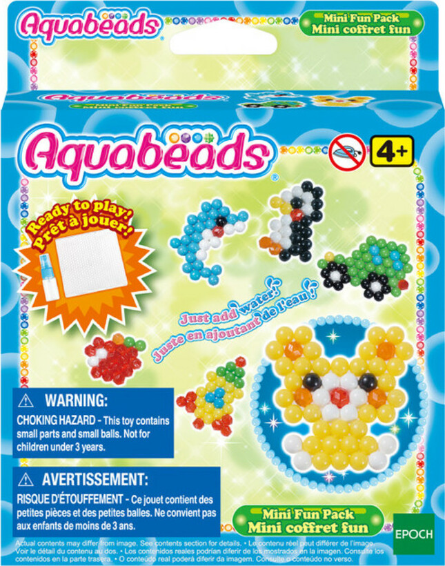 Aquabeads Mini Play Packs, Complete Arts & Crafts Bead Kits in Animal,  Fancy and Sea Life Themes