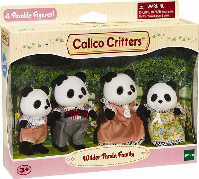 Calico Critters Wilder Panda Bear Family New In Box 