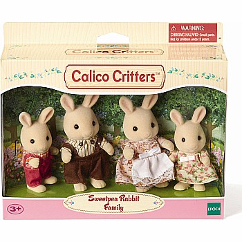Calico Critter Sweet Pea Rabbit Family