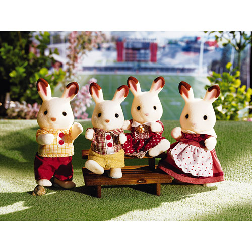 Calico Hopscotch Rabbit Family