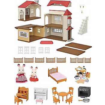 Calico Critter Red Roof Country Home Gift Set