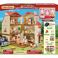 Calico Critter Red Roof Grand Mansion Gift Set
