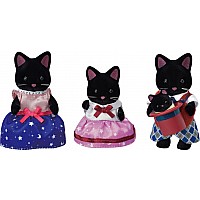 Calico Critter Midnight Cat Family