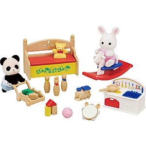 Calico Critters Baby's Toy Box -Snow Rabbit & Panda Babies