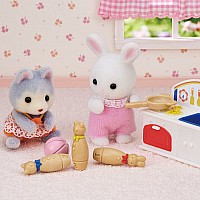 Calico Critters Baby's Toy Box -Snow Rabbit & Panda Babies