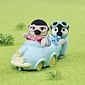 Calico Critters Pengui6n Babies Ride N Play