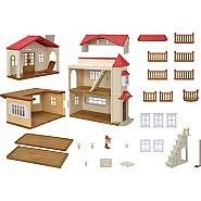 Calico Critters Red Roof Country Home -Secret Attic Playroom