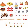 Calico Critters Hamburger Stand