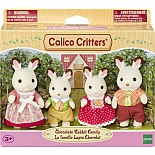 Calico Critters Chocolate Rabbit Family