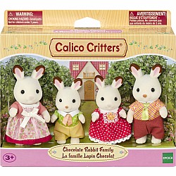 Calico Critters Chocolate Rabbit Family