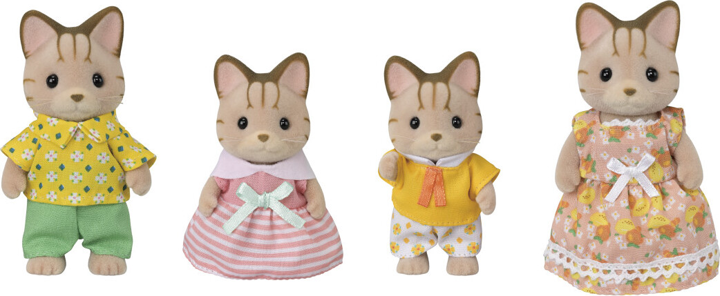 Calico Critters Striped Cat Family