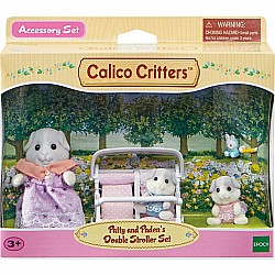 Calico Critters Patty and Paden's Double Stroller Set