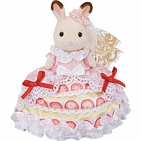 Calico Critters Happy Birthday Freya - Strawberry Cake Dress
