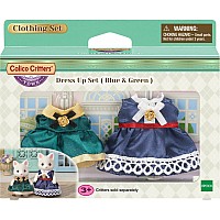 Calico Critters Town -  Dress Up Set: Blue & Green)