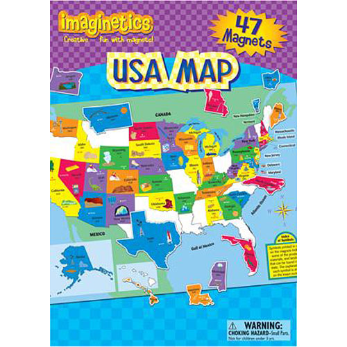 Magnetic USA Map - Over the Rainbow