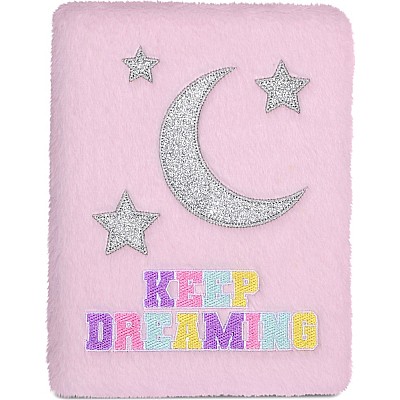 Sleepover Stars Furry Lock and Key Journal