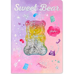 Gummy Bear Shaky Glitter Mini Journal