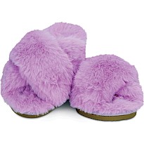 Furry Crossover Slippers (Medium)