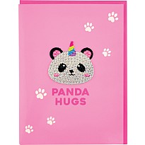 Panda Hugs Rhinestone Decal Card